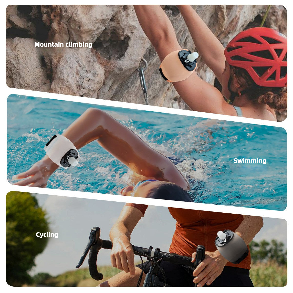 Portable Wrist Water Bottle, Running Wrist Bottle 200ml Portable Sports Wearable Handsfree with Nozzle Wrist Water Bottle for Out Jogging, Practicing Yoga,Swimming,Riding