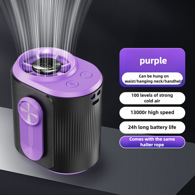 2025 Upgraded Portable Waist Fan Clip with 5 Speeds, Flashlight and Power Bank