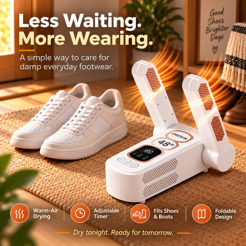 Foldable Warm-Air Shoe Dryer