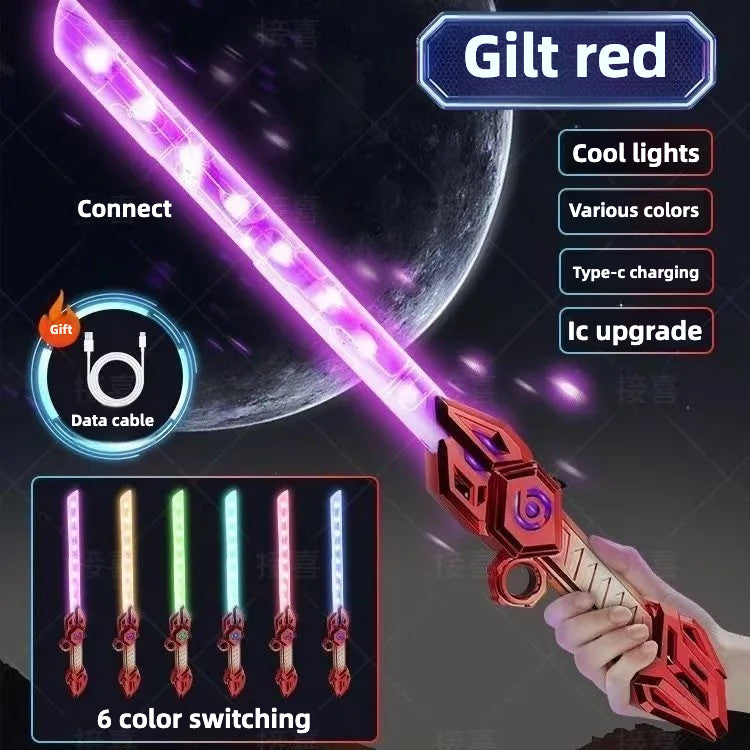 Double-headed Retractable Laser Sword, 6 colors, with sound effects