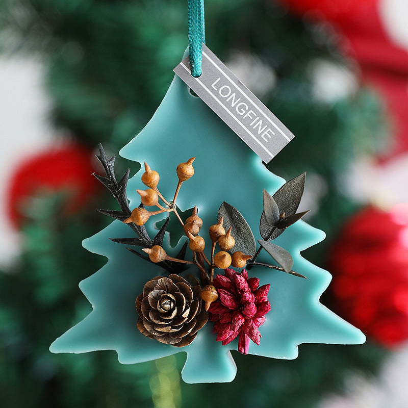 Fresh-Christmas tree aromatherapy wax tablets, home solid odor removal fragrance tablets, wardrobe pendants