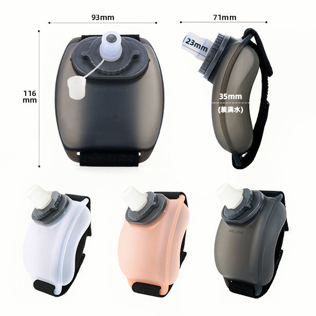 Portable Wrist Water Bottle, Running Wrist Bottle 200ml Portable Sports Wearable Handsfree with Nozzle Wrist Water Bottle for Out Jogging, Practicing Yoga,Swimming,Riding