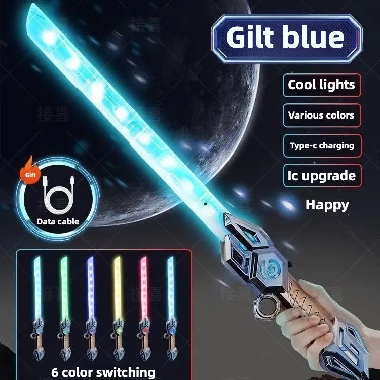 Double-headed Retractable Laser Sword, 6 colors, with sound effects