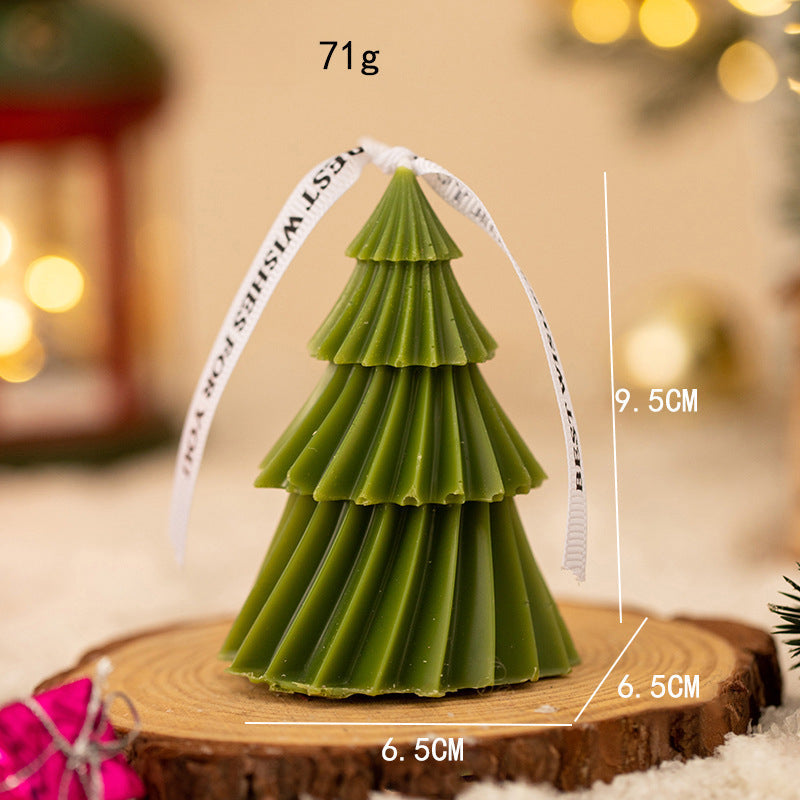 Atmosphäre - Spiralförmige Weihnachtsbaum-Duftkerze, kreative Heimdekoration