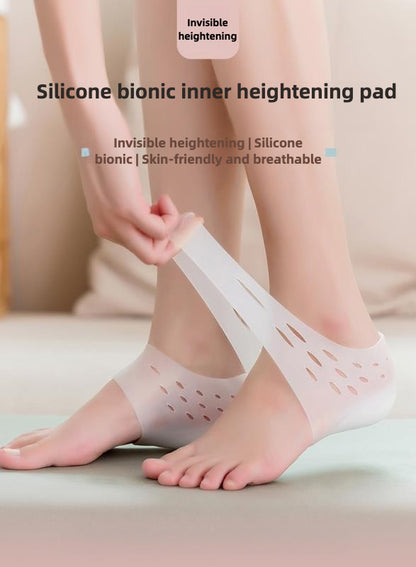 Heel Cup Insoles Half Height Increase Insoles Invisible Silicone Shoe Lift Heel Pads For Men and Women