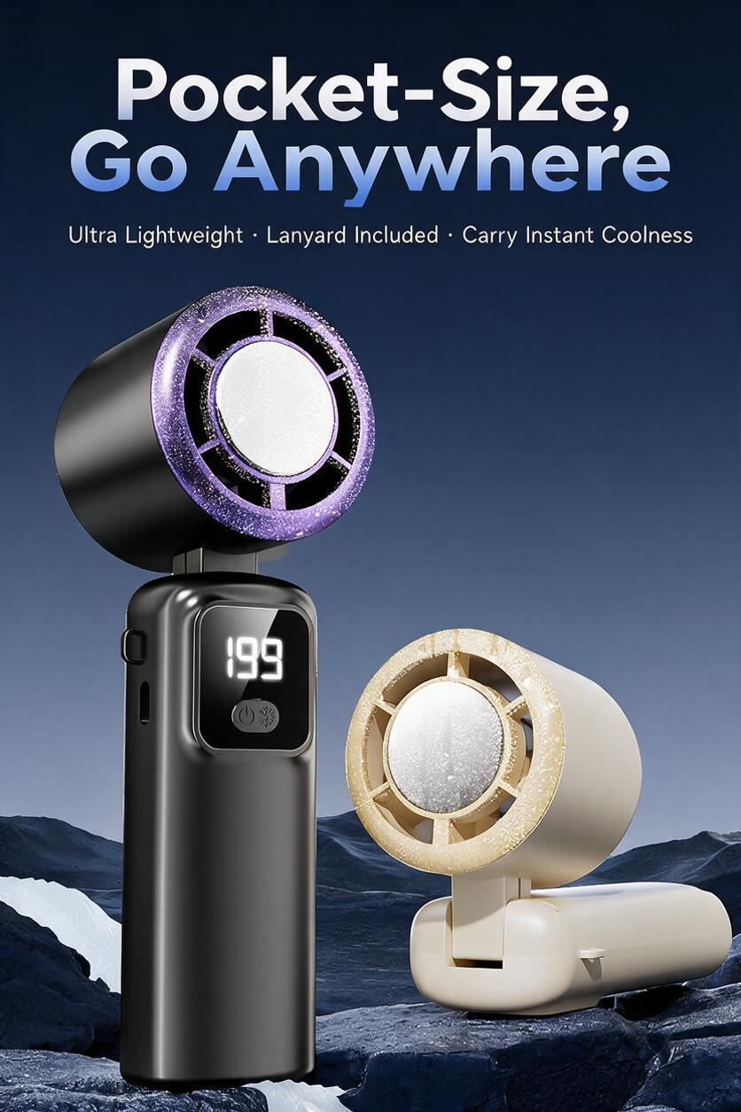 Handheld Refrigeration Fan, Semiconductor Ice Compress Mini Turbine Fan