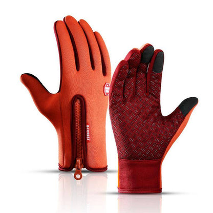 Outdoor Heated Gloves Windproof and Waterproof with Plus Velvet