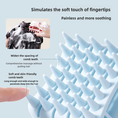 Massage Brush for Scalp, Silicone, Shampoo Brush, Improves Blood Circulation of the Scalp, Perfect for Relaxation, Hair Washing Brush, Hair Gro