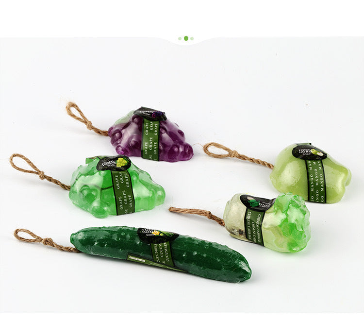 Pure natural three-dimensional fruit essential oil handmade soap, cleans, refreshes and controls oil