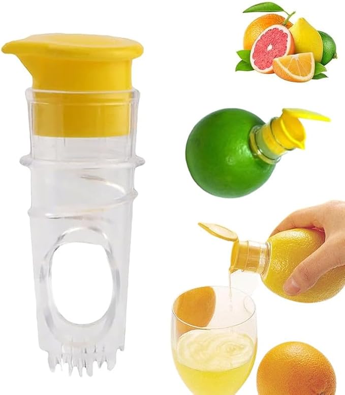 Screw Top Lemon Squeezer, Lemon Mini Squeezer, Multifunctional Manual Fruit Juicer, Handy Citrus Squeezer for Lemon & Orange Juicer