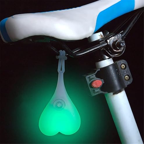 Bike Tail Light, Heart Shaped Bicycle Rear Light Reflector for Night Riding, Funny Bicycle Accessory for Adults Kids, Warning Light for Road Mountain E-Bikes Scooter