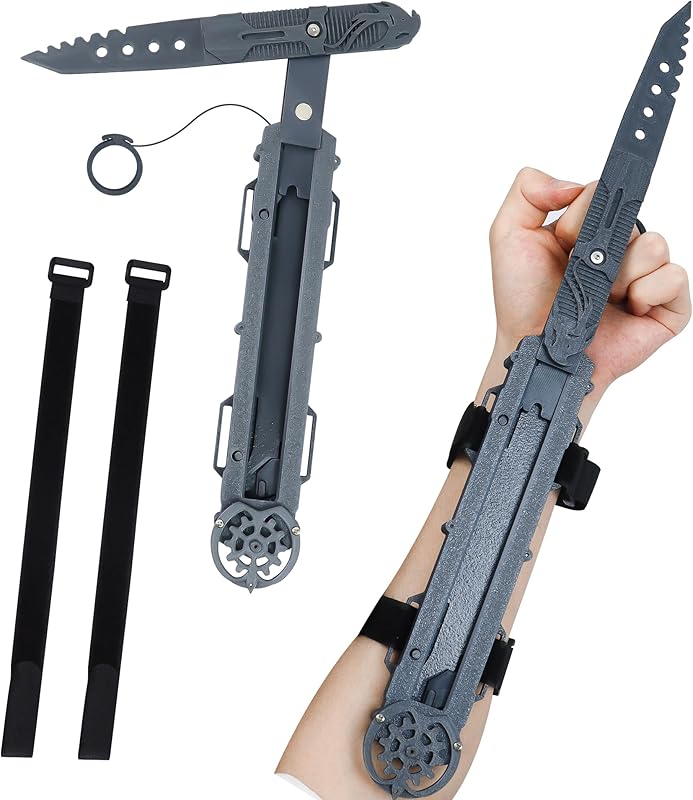 Wire-controlled hidden blade, rotatable blade