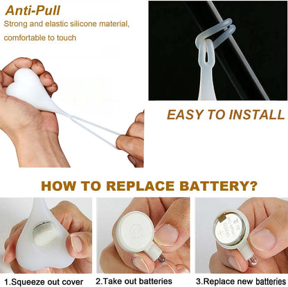 Bike Tail Light, Heart Shaped Bicycle Rear Light Reflector for Night Riding, Funny Bicycle Accessory for Adults Kids, Warning Light for Road Mountain E-Bikes Scooter