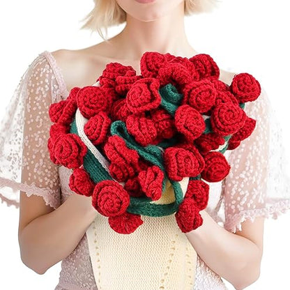 Hand-woven rose bouquet blanket, office nap blanket
