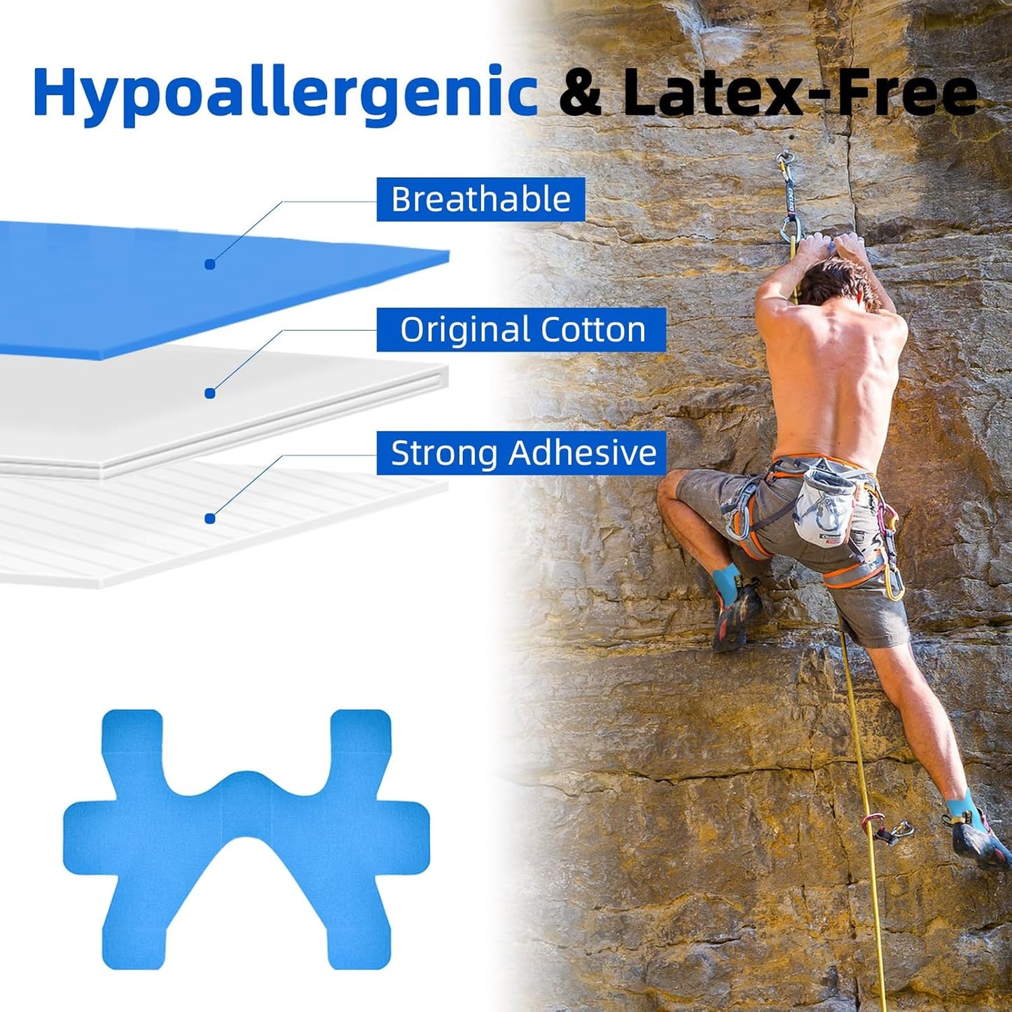 Precut Kinesiology Tape for Ankle- Ankle Support & Stability, Ankle Pain Relief Athletic Tape - Waterproof & Elastic, Breathable Hypoallergenic Latex-Free Tape