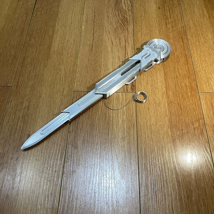 Wire-controlled hidden blade, rotatable blade