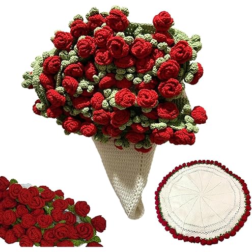 Hand-woven rose bouquet blanket, office nap blanket