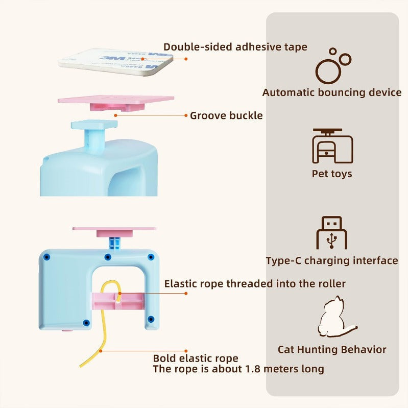 AutoBounce USB-C Ceiling Cat Teaser