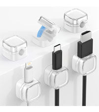 Magnetic Cable Clips, Desk Cord Organizer, Adhesive Cord Holder, Cable Management Wire Holder Keeper for Nightstand Desk Kitchen Office Car Wall Glass（6 Pack）