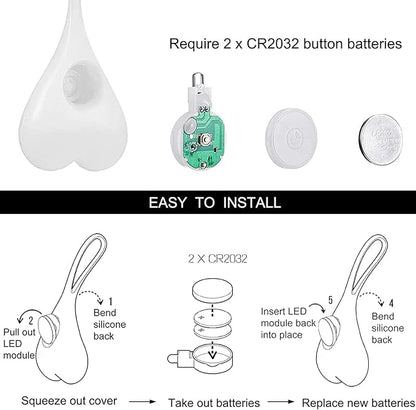 Bike Tail Light, Heart Shaped Bicycle Rear Light Reflector for Night Riding, Funny Bicycle Accessory for Adults Kids, Warning Light for Road Mountain E-Bikes Scooter