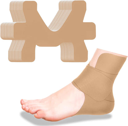 Precut Kinesiology Tape for Ankle- Ankle Support & Stability, Ankle Pain Relief Athletic Tape - Waterproof & Elastic, Breathable Hypoallergenic Latex-Free Tape