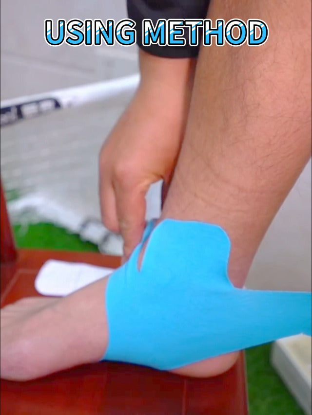 Precut Kinesiology Tape for Ankle- Ankle Support & Stability, Ankle Pain Relief Athletic Tape - Waterproof & Elastic, Breathable Hypoallergenic Latex-Free Tape