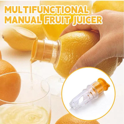 Screw Top Lemon Squeezer, Lemon Mini Squeezer, Multifunctional Manual Fruit Juicer, Handy Citrus Squeezer for Lemon & Orange Juicer