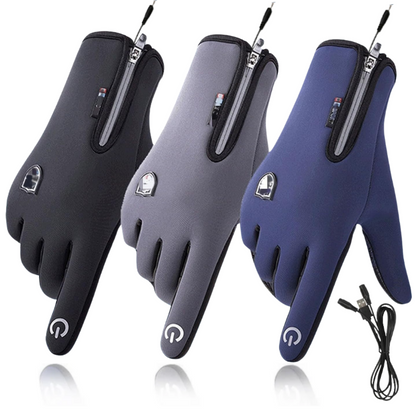 Verwarmde handschoenen voor buiten, winddicht en waterdicht met extra fluweel