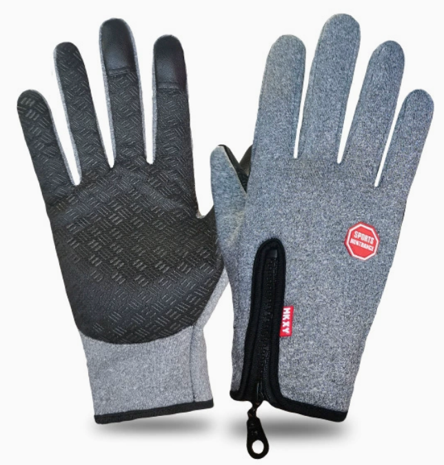 Outdoor Heated Gloves Windproof and Waterproof with Plus Velvet