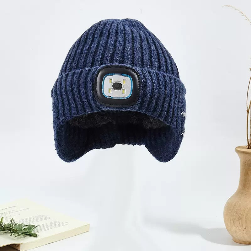 Rechargeable LED Fleece-Lined Beanie