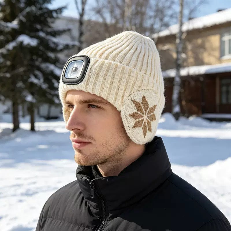 Rechargeable LED Fleece-Lined Beanie