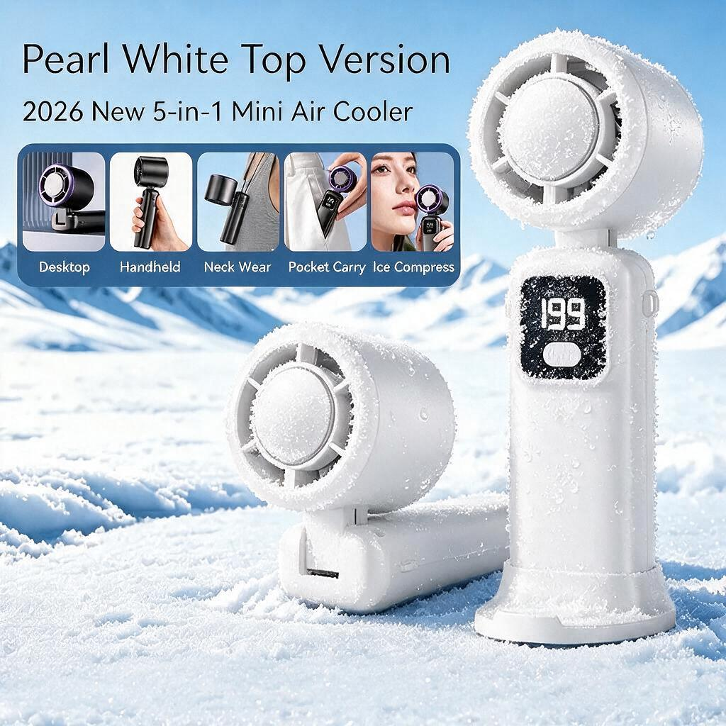 Handheld Refrigeration Fan, Semiconductor Ice Compress Mini Turbine Fan