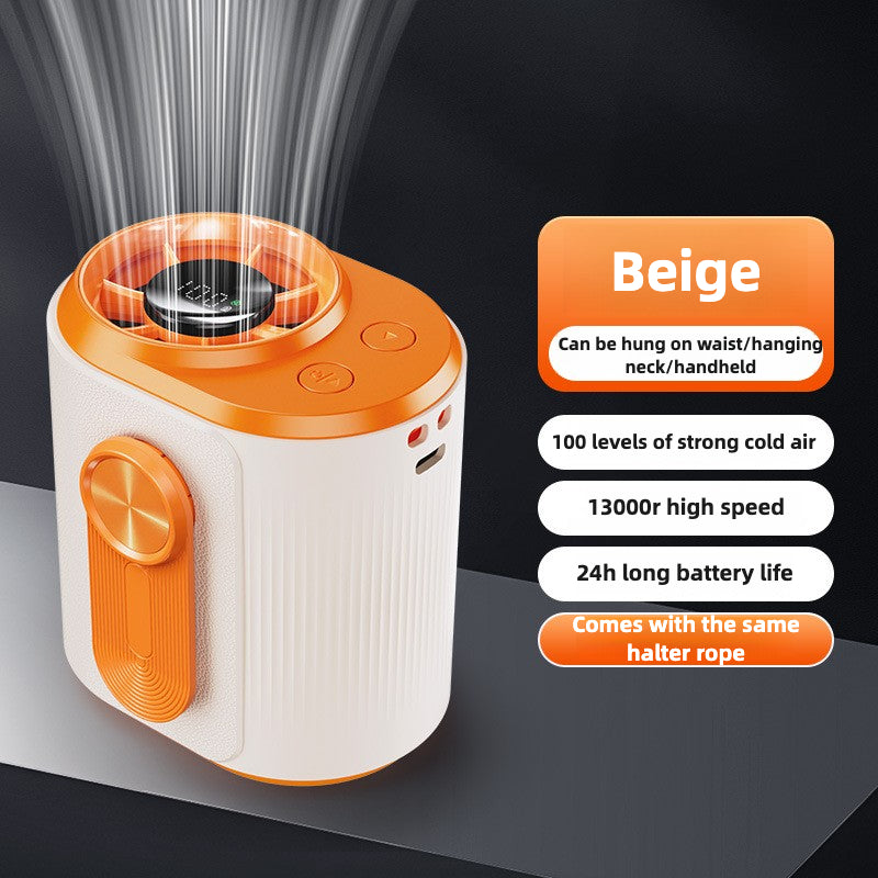 2025 Upgraded Portable Waist Fan Clip with 5 Speeds, Flashlight and Power Bank