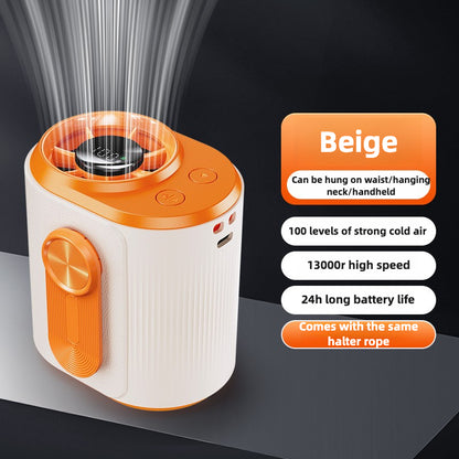 2025 Upgraded Portable Waist Fan Clip with 5 Speeds, Flashlight and Power Bank