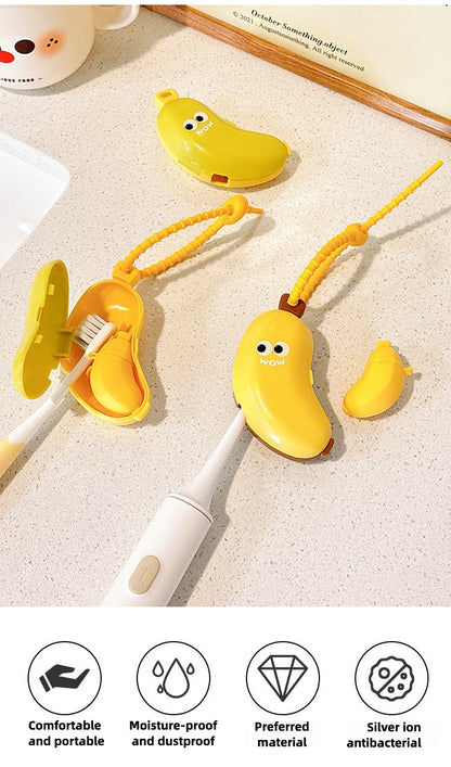 Toothbrush head protective cover, banana storage box, convenient storage cover, travel storage box