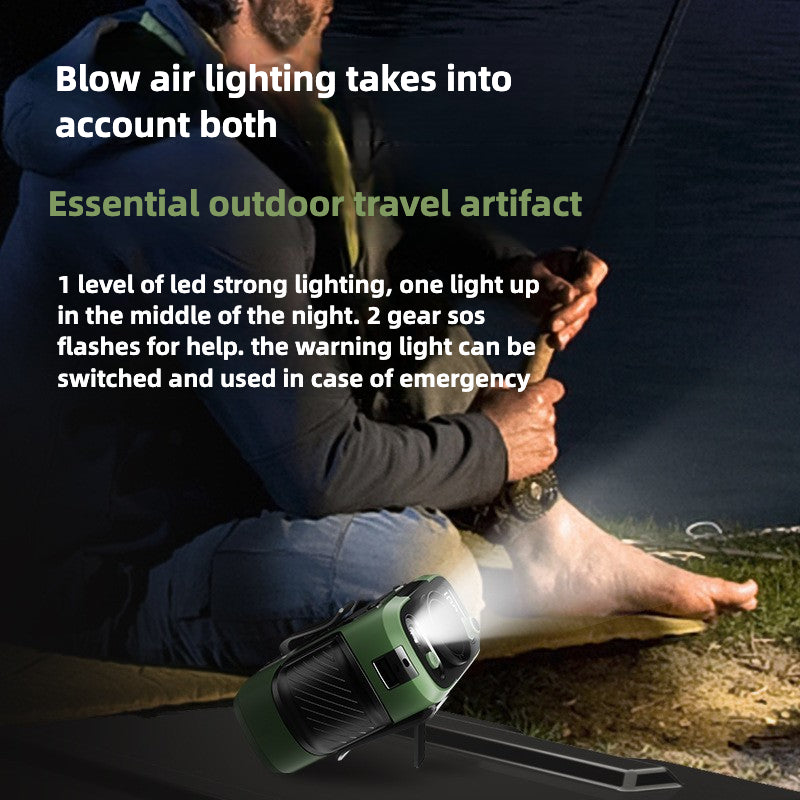 2025 Upgraded Portable Waist Fan Clip with 5 Speeds, Flashlight and Power Bank