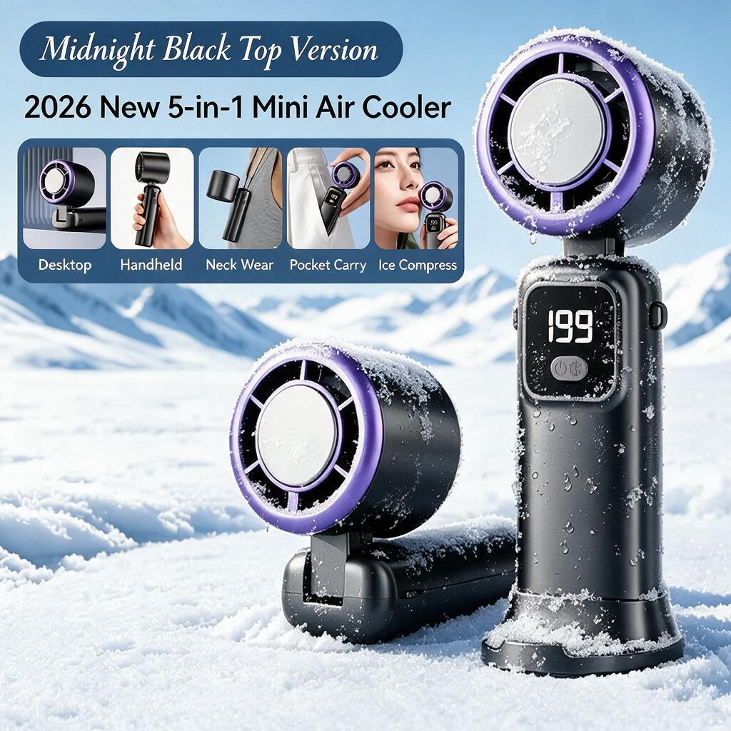Handheld Refrigeration Fan, Semiconductor Ice Compress Mini Turbine Fan