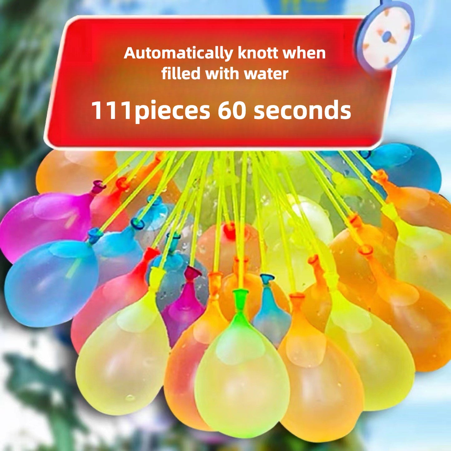 Quickly fill water balloons, water bombs and water fights