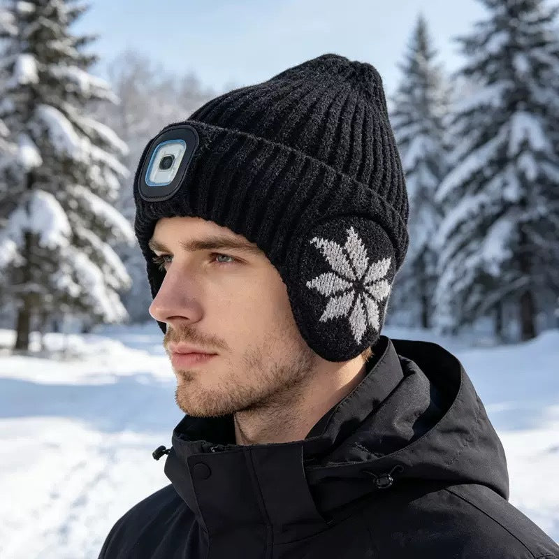 Rechargeable LED Fleece-Lined Beanie