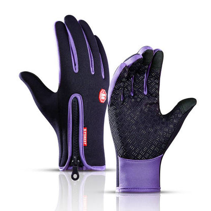 Outdoor Heated Gloves Windproof and Waterproof with Plus Velvet