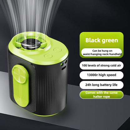 2025 Upgraded Portable Waist Fan Clip with 5 Speeds, Flashlight and Power Bank