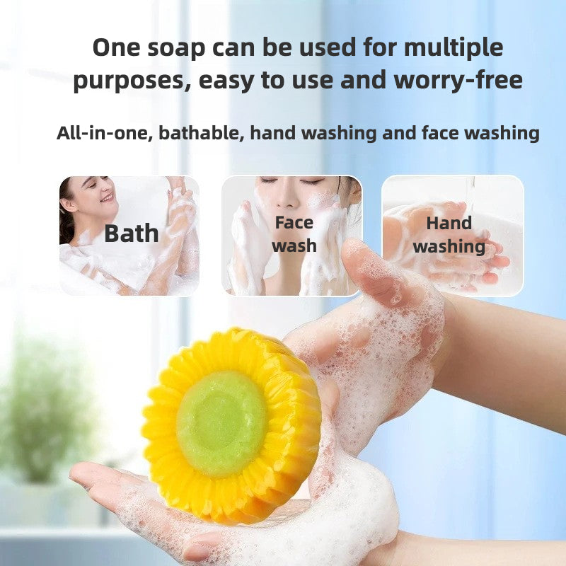 Pure natural three-dimensional fruit essential oil handmade soap, cleans, refreshes and controls oil