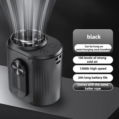 2025 Upgraded Portable Waist Fan Clip with 5 Speeds, Flashlight and Power Bank