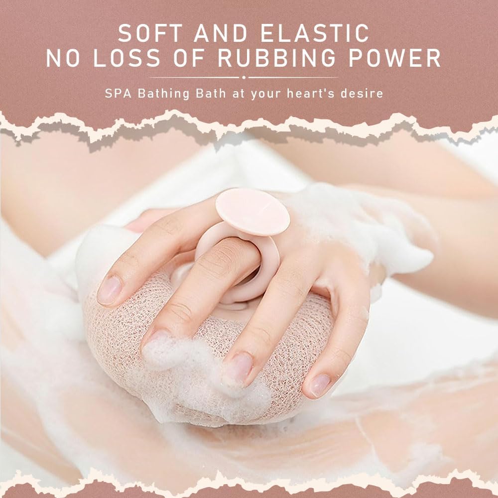 Super Soft Sunflower Suction Cup Bath Ball, 2024 Upgraded 2-in-1 Sunflower Bath Ball Exfoliating Bath Sponge Cleaning Brush, Sponge Mesh Pouf Shower Ball for Women, Men Shower