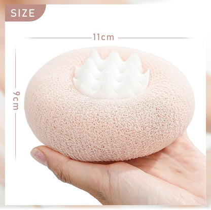 Super Soft Sunflower Suction Cup Bath Ball, 2024 Upgraded 2-in-1 Sunflower Bath Ball Exfoliating Bath Sponge Cleaning Brush, Sponge Mesh Pouf Shower Ball for Women, Men Shower