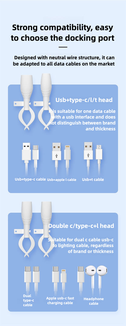 Mobile phone data cable protective cover, anti-bend and breakage, charging cable head protective cover, bundled storage