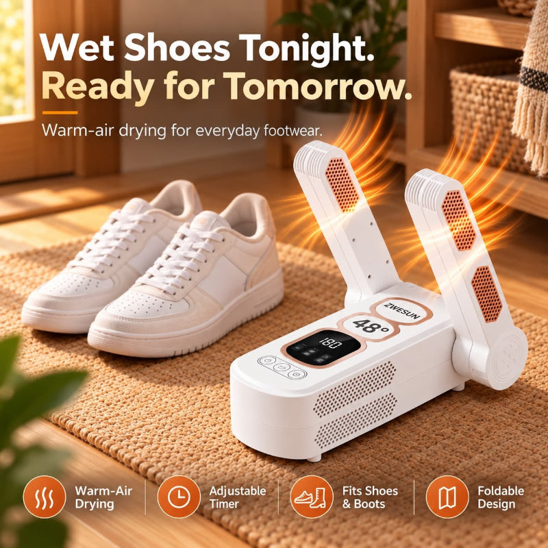 Foldable Warm-Air Shoe Dryer