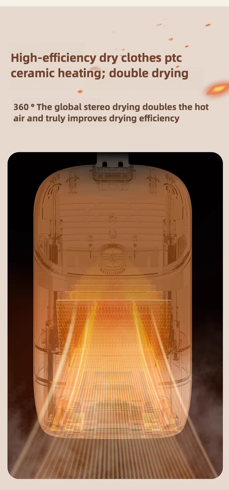 [Upgraded] Portable dryer, can be disinfected, small home use, travel, underwear sterilization