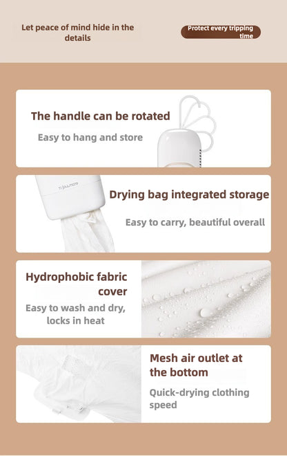 [Upgraded] Portable dryer, can be disinfected, small home use, travel, underwear sterilization
