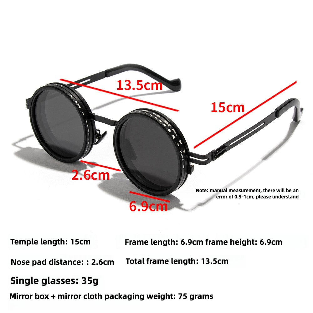 Purely handmade ND9-speed rotating adjustable brightness dimming sunglasses double polarized anti-glare glasses fishing sunglasses